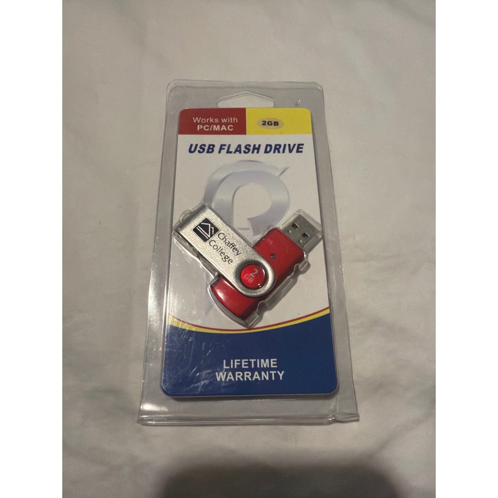 Chaffey College 2GB USB Flash Drive Red Swivel Hi-Speed Thumb Drive PC Mac New